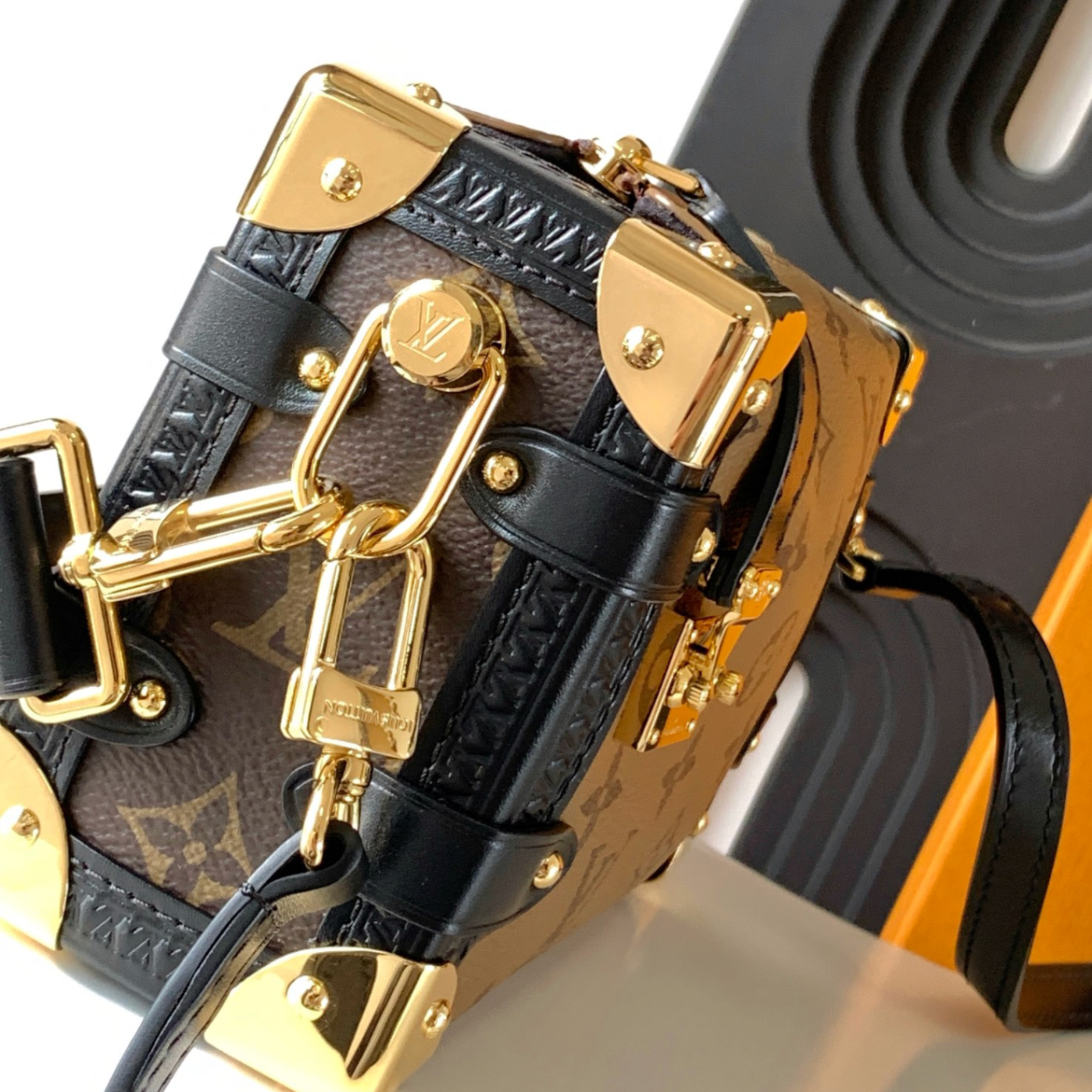Brown and Black LV with Gold
