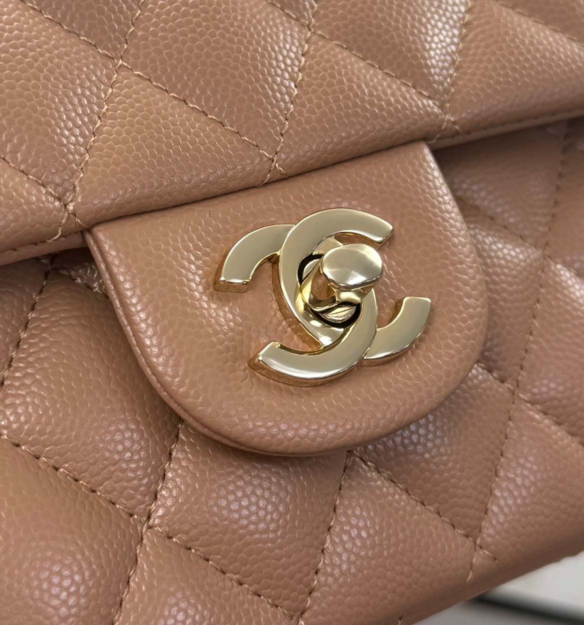 Tan Leather Chanel Bag