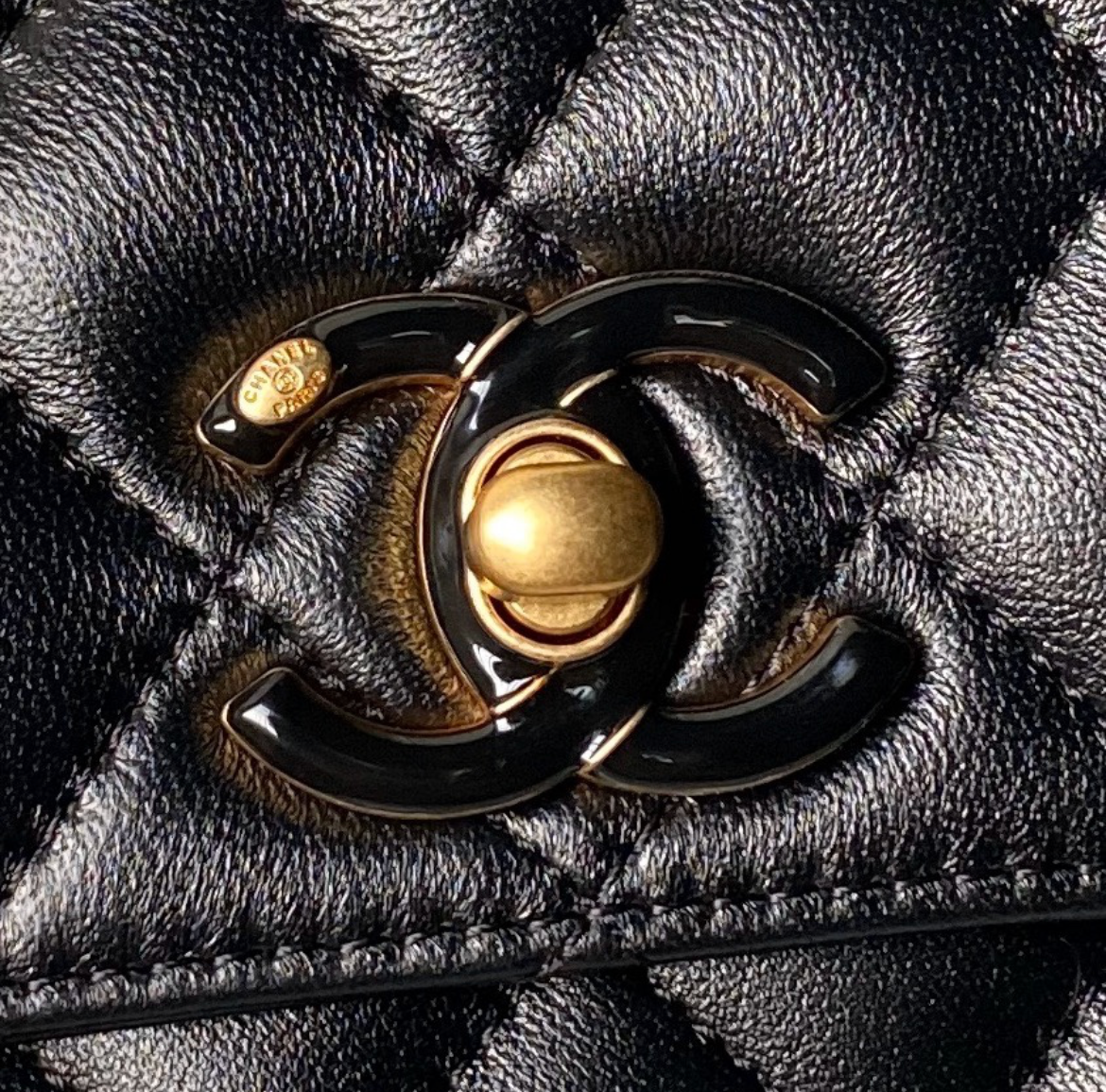 Black and Gold Chanel Bag