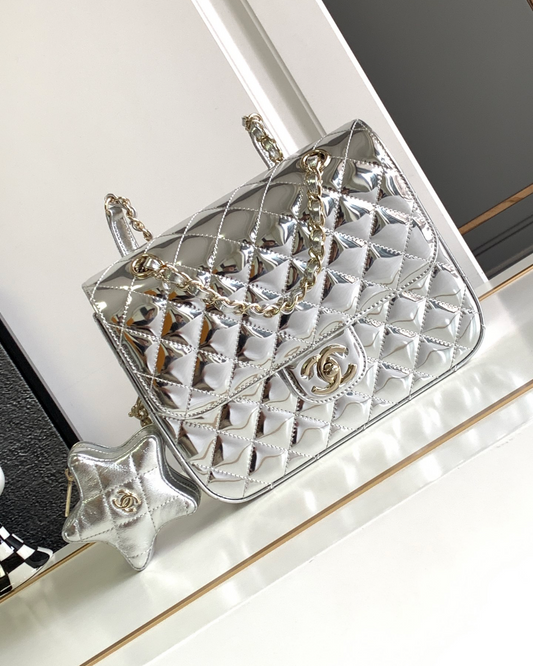 Silver Chanel Bag
