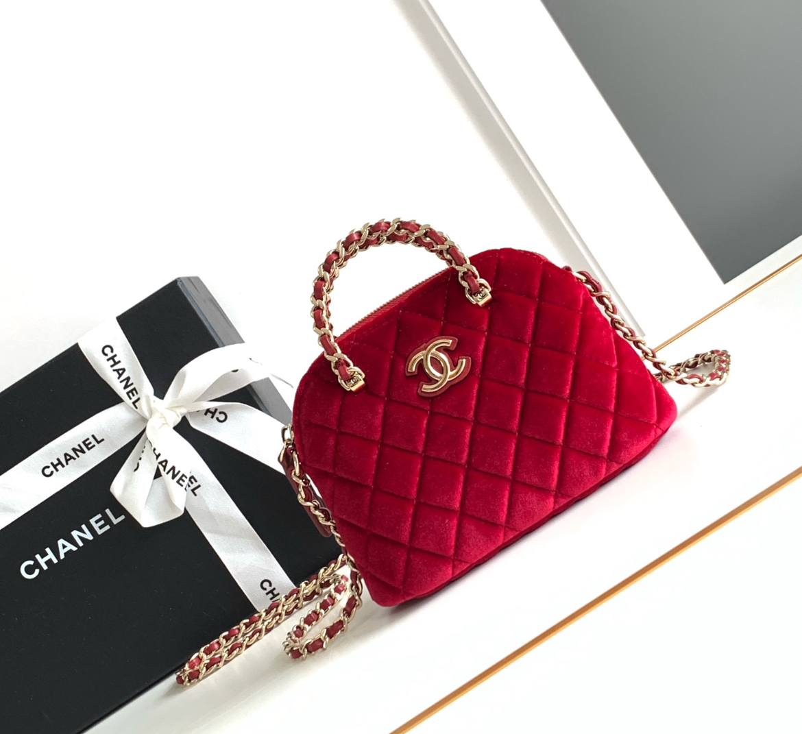 Red Velvet Chanel Purse
